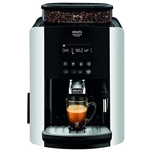  Krups EA8178 Arabica Display Quattro Force Kaffeevollautomat (1450 Watt, Wassertankkapazitat: 1,8l, Pumpendruck: 15 Bar, LCD-Display) schwarz/carbon-optik