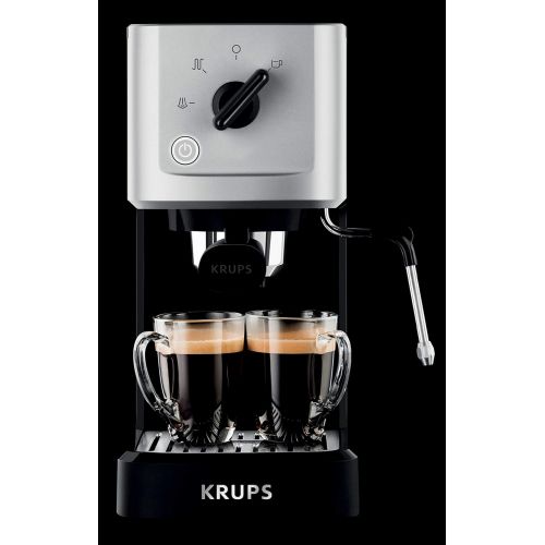  Krups XP3440 XP344010 Espresso-Automat, Edelstahl, 1.1 liters, schwarz/silber