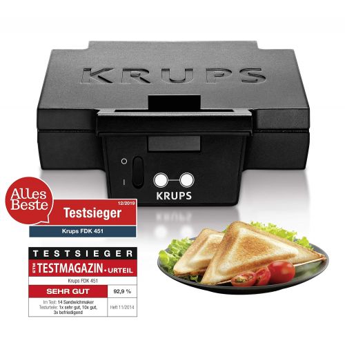  Krups GN5021 Handmixer mit Turbostufe (500 Watt, 3 Mix 5500, Turbo-Quirle und Spriral-Kneter aus edelstahl) weiss/schwarz & FDK 451 Sandwich-Toaster (850 Watt, Toastplatten 25 x 12