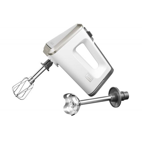  Krups GN 9031 Handmixer 3 Mix 9000 Deluxe Schnellmixstab (500 Watt, mit Turbostufe) Ruehrbecher, Schnellmixstab, weiss/grau & XF906 Ballon Schneebesen Zubehoer