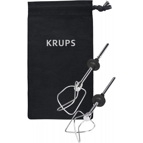  Krups Jubilaum-Edition F60858 3 Mix 7000 Handmixer (500 Watt, stufenlose Geschwindigkeitsregulierung, Turbofunktion, inklusive Zubehoer mit Tasche) schwarz/kupfer