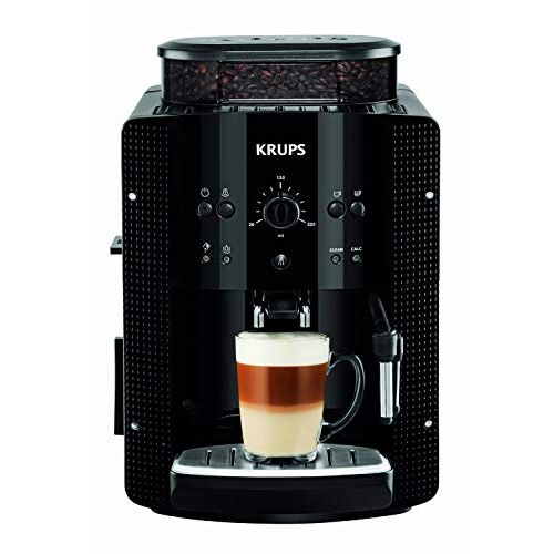  Krups EA8108 Kaffeevollautomat (automatische Reinigung, 2-Tassen-Funktion, Milchsystem mit CappucinoPlus-Duese, 15 bar, Kaffeemaschine, Espresso, Kaffeeautomat) schwarz