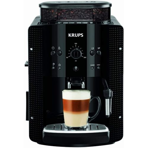  Krups EA8108 Kaffeevollautomat (automatische Reinigung, 2-Tassen-Funktion, Milchsystem mit CappucinoPlus-Duese, 15 bar, Kaffeemaschine, Espresso, Kaffeeautomat) schwarz