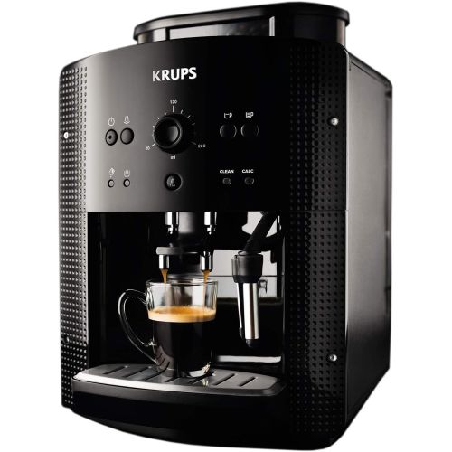  Krups EA8108 Kaffeevollautomat (automatische Reinigung, 2-Tassen-Funktion, Milchsystem mit CappucinoPlus-Duese, 15 bar, Kaffeemaschine, Espresso, Kaffeeautomat) schwarz