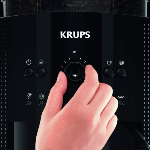  Krups EA8108 Kaffeevollautomat (automatische Reinigung, 2-Tassen-Funktion, Milchsystem mit CappucinoPlus-Duese, 15 bar, Kaffeemaschine, Espresso, Kaffeeautomat) schwarz