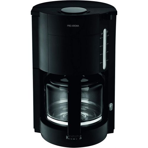  Krups F30908 Krups ProAroma Glas-Kaffeemaschine, 10 Tassen, 1.050 W im modernen Design, schwarz & BW2448 Wasserkocher Pro Aroma, 1,6 L, 2,400 W mit beleuchtetem Ein-/Ausschalter, s