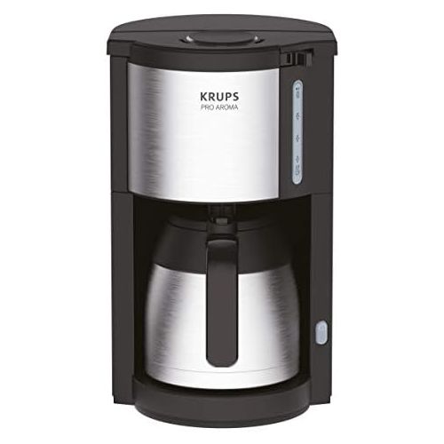  Krups KM305D10 ProAroma Thermo-Filterkaffeemaschine, 800 Watt, schwarz/edelstahl