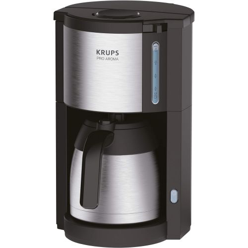  Krups KM305D10 ProAroma Thermo-Filterkaffeemaschine, 800 Watt, schwarz/edelstahl