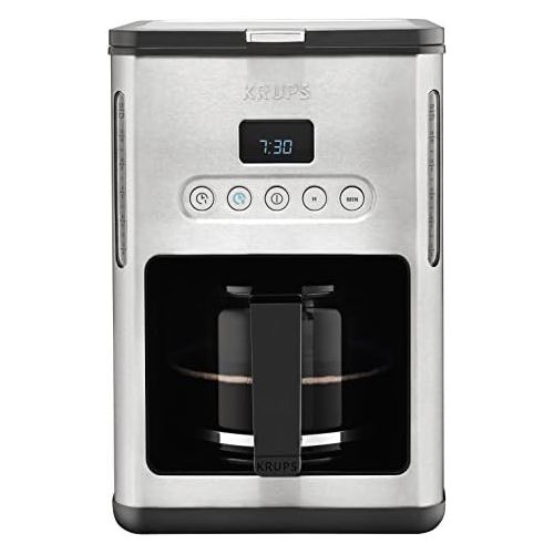  Krups KM442D Premium Filter-Kaffeemaschine, 10-15 Tassen, 1,000 W, programmierbar, edelstahl/schwarz