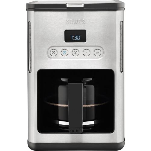  Krups KM442D Premium Filter-Kaffeemaschine, 10-15 Tassen, 1,000 W, programmierbar, edelstahl/schwarz