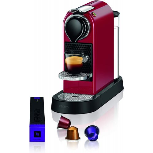  Krups Nespresso XN7415 New CitiZ Kaffeekapselmaschine (1260 Watt, 19 bar Pumpendruck, Wassertankkapazitat: 1 Liter) Rot