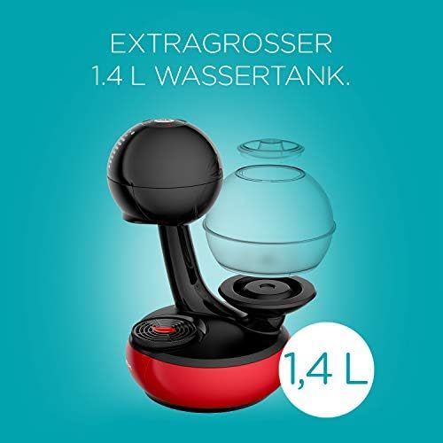  Krups KP3105 Nescafe Dolce Gusto Esperta Kaffeekapselmaschine (1500 Watt, Wassertankkapazitat: 1,4l, Pumpendruck: 15 Bar) schwarz/rot