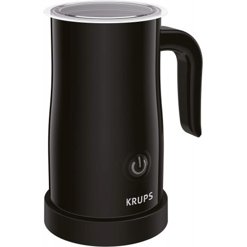 Krups XL1008 Elektrischer Milchaufschaumer (bis zu 150 ml Aufschaumkapazitat, einfache Bedienung auf Knopfdruck, 360 Grad drehbarer Boden, automatische Abschaltung) schwarz