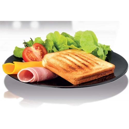  Krups FDK 451 Sandwich-Toaster, 850 Watt, schwarz, 25 x 12 cm