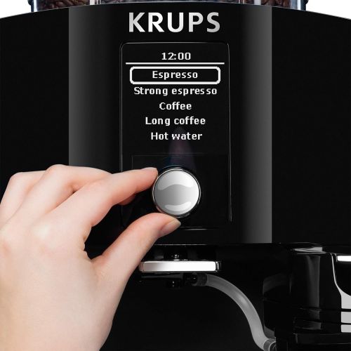  KRUPS EA8298 Kaffeevollautomat LattEspress One-Touch-Funktion (1,7 l, 15 bar, LC Display, Cappuccinatore) schwarz