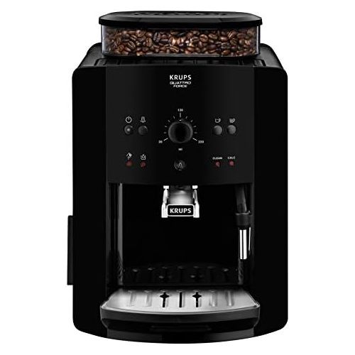  Krups EA8110 Arabica Quattro Force Kaffeevollautomat (1450 Watt, Wassertankkapazitat: 1,8 Liter, Pumpendruck: 15 bar) schwarz