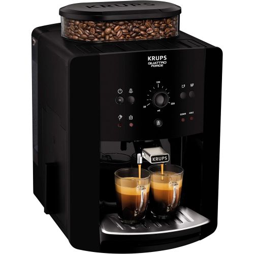  Krups EA8110 Arabica Quattro Force Kaffeevollautomat (1450 Watt, Wassertankkapazitat: 1,8 Liter, Pumpendruck: 15 bar) schwarz