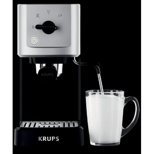  Krups XP3440 XP344010 Espresso-Automat, Edelstahl, 1.1 liters, schwarz/silber