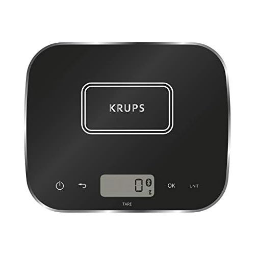  Krups Prep&Cook XF5548 Kitchen Scales Bluetooth Compatible with Prep&Cook and Cook4Me App Automatic Unit Conversion Black