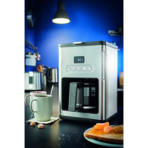  Krups KM442D Premium Filter-Kaffeemaschine, 10-15 Tassen, 1,000 W, programmierbar, edelstahl/schwarz