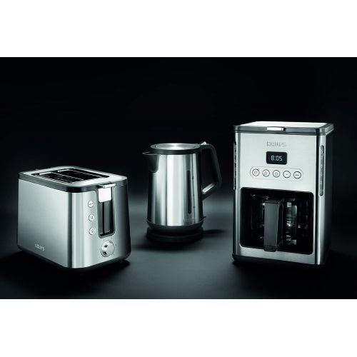  Krups KM442D Premium Filter-Kaffeemaschine, 10-15 Tassen, 1,000 W, programmierbar, edelstahl/schwarz