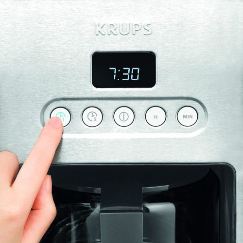  Krups KM442D Premium Filter-Kaffeemaschine, 10-15 Tassen, 1,000 W, programmierbar, edelstahl/schwarz