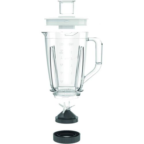  [아마존베스트]Krups KB42Q1 Blendforce 2-in-1 Stand Blender 600 Watt 6 Blades Powelix Technology 2 Speeds + Pulse Ice Crush Function Including: Mixing Container, Juice Container, White / Grey