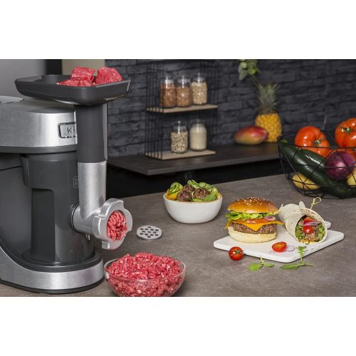  [아마존베스트]Krups KA631D Master Perfect Gourmet Food Processor 1100 Watts, 8 Speeds, 4.6 L Stainless Steel Bowl, 5 Accessories: Baking Set, Flex Bowl, Schnitzel, Flush, Mincer, Brushed Stainle