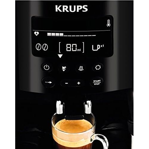  [아마존베스트]Krups EA815070 Fully Automatic Coffee Machine (1450 Watt, 1.8 Litres, 15 Bar, LC Display, CappuccinoPlus Nozzle) Black