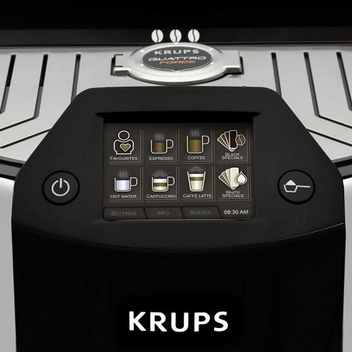  [아마존베스트]Krups Barista New Age Coffee Machine, One-Touch Cappuccino, with Coloured Touchscreen Display, 1.6 Litres, Carbon