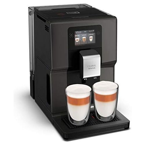  [아마존베스트]Krups Intuition Preference Fully Automatic Coffee Machine | Personalised LED Lighting | 250 g Bean Container | 2.3 L Water Tank | 3.5 Inch Colour Touchscreen | One-Touch Cappuccino