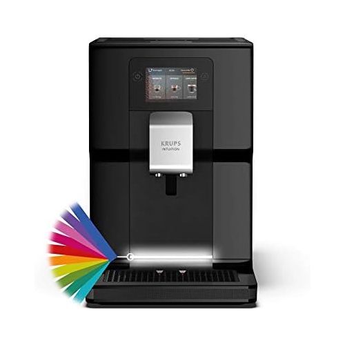  [아마존베스트]Krups Intuition Preference Fully Automatic Coffee Machine | Personalised LED Lighting | 250 g Bean Container | 2.3 L Water Tank | 3.5 Inch Colour Touchscreen | One-Touch Cappuccino