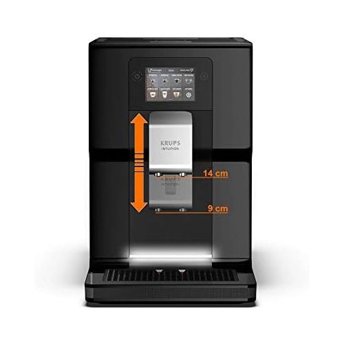  [아마존베스트]Krups Intuition Preference Fully Automatic Coffee Machine | Personalised LED Lighting | 250 g Bean Container | 2.3 L Water Tank | 3.5 Inch Colour Touchscreen | One-Touch Cappuccino