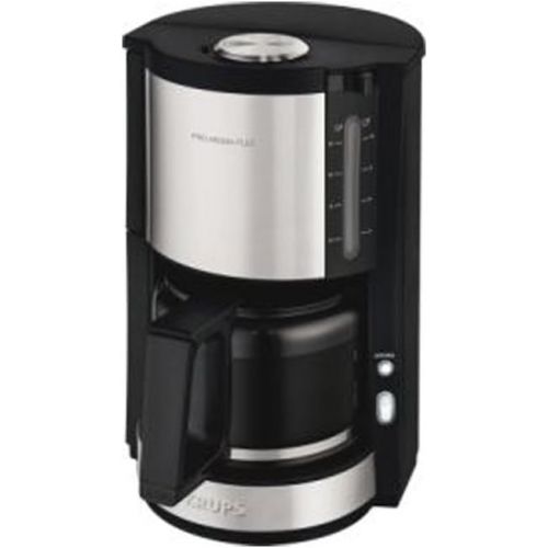  [아마존베스트]Krups KM321 Proaroma Plus Glass Coffee Maker 10 Cups 1100W Modern Design Black with Stainless Steel Appliques & F03442 Glass Jug Espresso/Coffee Machine Accessories with Lid, 10 Cu