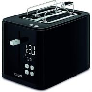 [아마존베스트]Krups KH6418 Smartn Light Toaster, Two Slice Toaster, Digital Display, 7 Browning Levels, Removable Crumb Drawer, Countdown, Lifting Device, Black