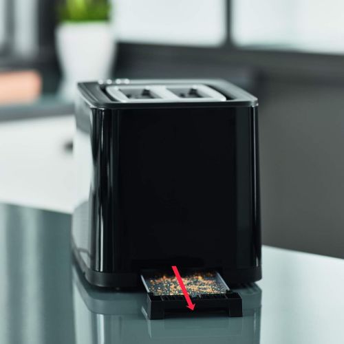  [아마존베스트]Krups KH6418 Smartn Light Toaster, Two Slice Toaster, Digital Display, 7 Browning Levels, Removable Crumb Drawer, Countdown, Lifting Device, Black