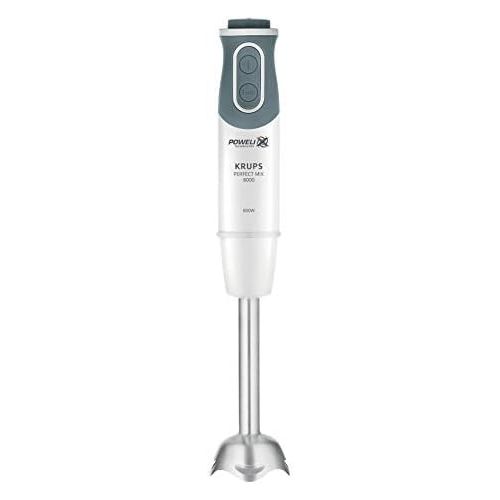  Krups HZ64B1 Perfectmix 8000 Hand Blender | 800 Watt | 20 Speed Levels | Turbo Function | Powelix Technology | Includes 800 ml Measuring Cup | White/Dark Grey