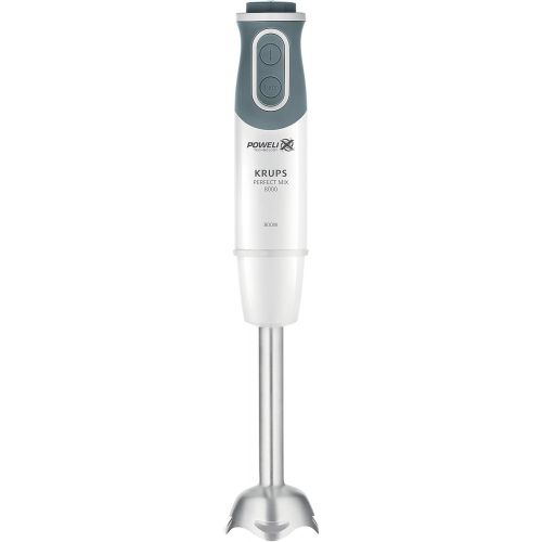  Krups HZ64B1 Perfectmix 8000 Hand Blender | 800 Watt | 20 Speed Levels | Turbo Function | Powelix Technology | Includes 800 ml Measuring Cup | White/Dark Grey