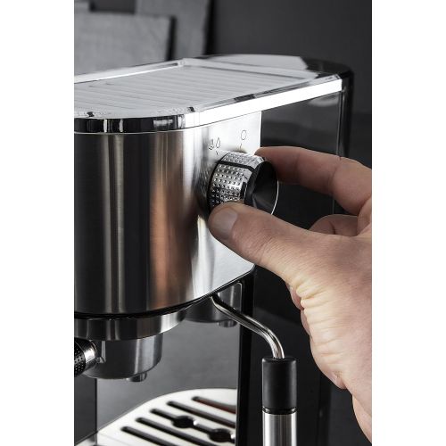  Krups Virtuoso XP442C Filter Machine, Cup Warmer, Intuitive Control Panel, Automatic Shut Off, Hot Water Function, Black/Stainless Steel