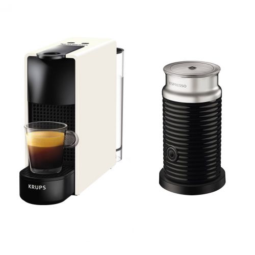  Krups Nespresso Essenza Mini XN1111 Kaffeekapselmaschine (1260 Watt, 0,7 Liter, 19 bar, inklusive Aeroccino Milchaufschaeumer) weiss