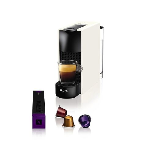  Krups Nespresso Essenza Mini XN1111 Kaffeekapselmaschine (1260 Watt, 0,7 Liter, 19 bar, inklusive Aeroccino Milchaufschaeumer) weiss