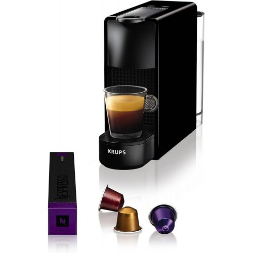  Krups Nespresso Essenza Mini XN1118 Kaffeekapselmaschine (1310 Watt, 0,7 Liter, 19 bar, inklusive Aeroccino Milchaufschaumer) schwarz