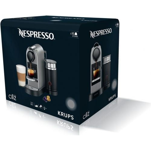  Krups Nespresso XN7405 Kapselmaschine New CitiZ, Thermoblock-Heizsystem, 1 L Wasserbehalter, 19 Bar, cherry-rot