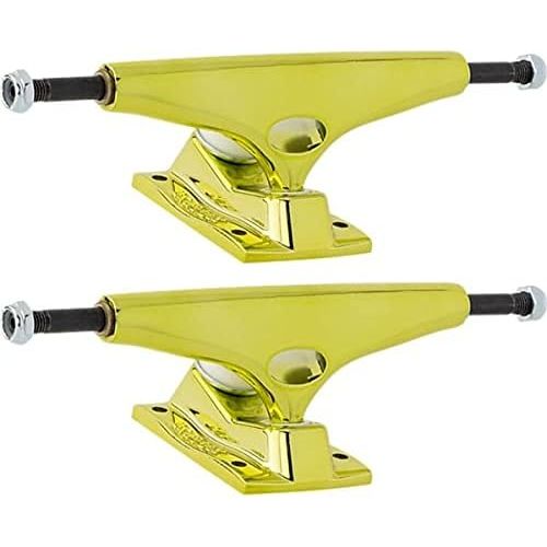  Krux Trucks DLK K5 Hollow Krome Green Skateboard Trucks - 5.35 Hanger 8.0 Axle (Set of 2)