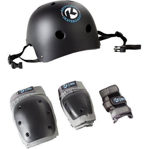  Kryptonics 4-in-1 Pad Set with Helmet, Youth