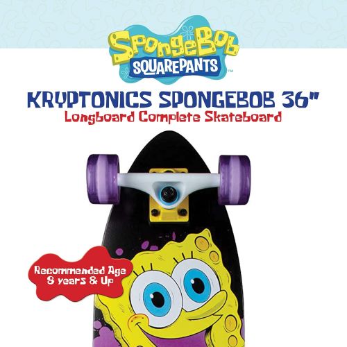  Kryptonics Spongebob 36 Longboard Complete Skateboard