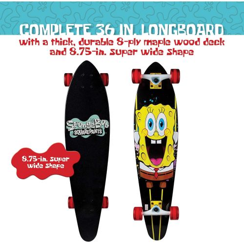  Kryptonics Spongebob 36 Longboard Complete Skateboard