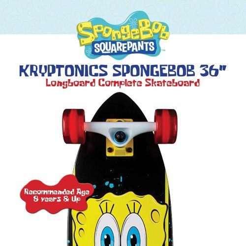  Kryptonics Spongebob 36 Longboard Complete Skateboard