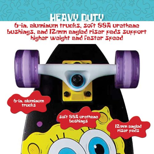  [아마존베스트]Kryptonics Spongebob 36 Longboard Complete Skateboard