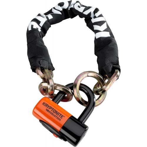  Kryptonite New York Cinch Ring Security Chain (12mm x 75cm) withEVS4 Disc 14mm Shackle